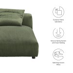 Solace Modular Corduroy Upholstered Armless Chaise Lounge - Image 13