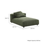 Solace Modular Corduroy Upholstered Armless Chaise Lounge - Image 12