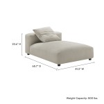 Solace Modular Upholstered Fabric Armless Chaise Lounge - Image 12