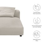 Solace Modular Upholstered Fabric Armless Chaise Lounge - Image 22