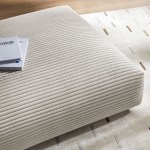 Solace Modular Corduroy Upholstered Ottoman - Image 8