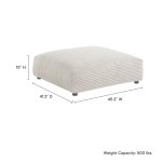 Solace Modular Corduroy Upholstered Ottoman - Image 3
