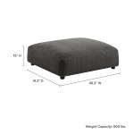 Solace Modular Upholstered Fabric Ottoman - Image 4