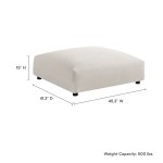 Solace Modular Upholstered Fabric Ottoman - Image 17