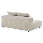 Solace Modular Corduroy Upholstered Armless Loveseat - Image 6