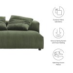 Solace Modular Corduroy Upholstered Armless Loveseat - Image 13