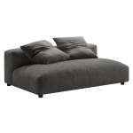 Solace Modular Upholstered Fabric Armless Loveseat - Image 2