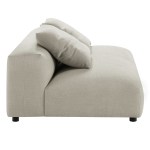 Solace Modular Upholstered Fabric Armless Loveseat - Image 14