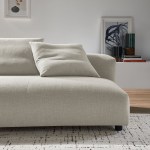 Solace Modular Upholstered Fabric Armless Loveseat - Image 19