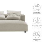 Solace Modular Upholstered Fabric Armless Loveseat - Image 13