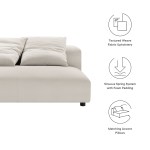 Solace Modular Upholstered Fabric Armless Loveseat - Image 22