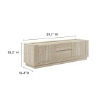 Hollis 59" Travertine TV Stand - Image 3