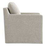 Serene Fabric Slipcovered Swivel Armchair - Image 5
