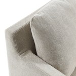 Serene Fabric Slipcovered Swivel Armchair - Image 8