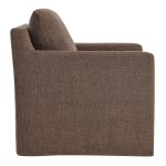 Serene Fabric Slipcovered Swivel Armchair - Image 14