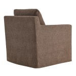 Serene Fabric Slipcovered Swivel Armchair - Image 15