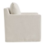 Serene Fabric Slipcovered Swivel Armchair - Image 23