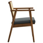 Thera Vegan Leather and Cane Accent Armchairs Set of 2 - Image 6