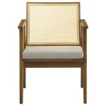 Thera Vegan Leather and Cane Accent Armchairs Set of 2 - Image 18