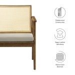 Thera Vegan Leather and Cane Accent Armchairs Set of 2 - Image 14