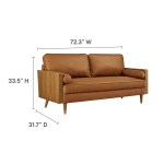 Kellan Vegan Leather Sofa - Image 13