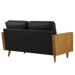 Kellan Vegan Leather Loveseat - Image 6