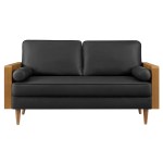 Kellan Vegan Leather Loveseat - Image 7
