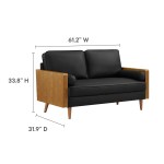 Kellan Vegan Leather Loveseat - Image 3