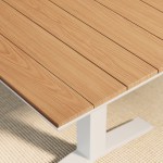 Gavelston 91" Outdoor Patio Aluminum Dining Table - Image 32