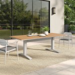 Gavelston 91" Outdoor Patio Aluminum Dining Table - Image 31