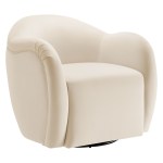 Compose Performance Velvet Swivel Armchair - Image 2