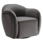 Compose Performance Velvet Swivel Armchair - Image 29