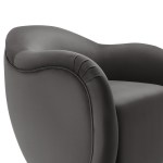 Compose Performance Velvet Swivel Armchair - Image 35