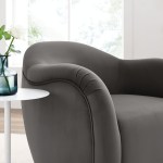 Compose Performance Velvet Swivel Armchair - Image 37