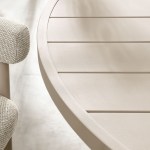 Nautica Outdoor Patio 60" Round Aluminum Dining Table - Image 28