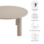 Nautica Outdoor Patio 60" Round Aluminum Dining Table - Image 23