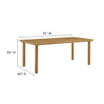 Parkland 76" Outdoor Patio Aluminum Dining Table - Image 12