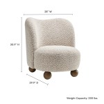 Monroe Boucle Fabric Accent Chair - Image 3