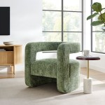 Jaylin Upholstered Chenille Accent Chair - Image 9
