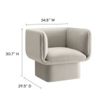 Tate Performance Velvet Accent Chair - Image 3