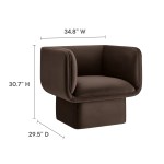 Tate Performance Velvet Accent Chair - Image 13
