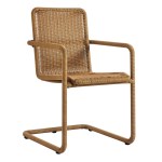 Abacus Outdoor Patio Wicker Dining Chairs Set of 2 - Image 14