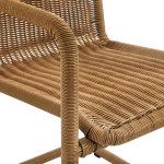Abacus Outdoor Patio Wicker Dining Chairs Set of 2 - Image 18