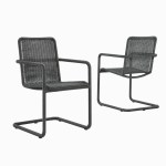 Abacus Outdoor Patio Wicker Dining Chairs Set of 2 - Image 31