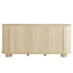 Overture 63” Oval Faux Travertine Sideboard - Image 6
