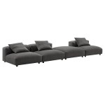 Solace 4-Piece Modular Upholstered Fabric Sectional Sofa - Image 2
