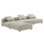 Solace 4-Piece Modular Upholstered Fabric Sectional Sofa - Image 17