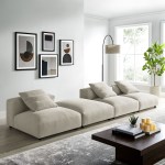 Solace 4-Piece Modular Upholstered Fabric Sectional Sofa - Image 23