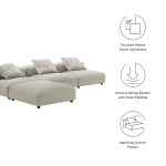 Solace 4-Piece Modular Upholstered Fabric Sectional Sofa - Image 15