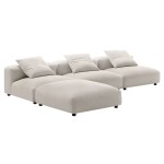 Solace 4-Piece Modular Upholstered Fabric Sectional Sofa - Image 29